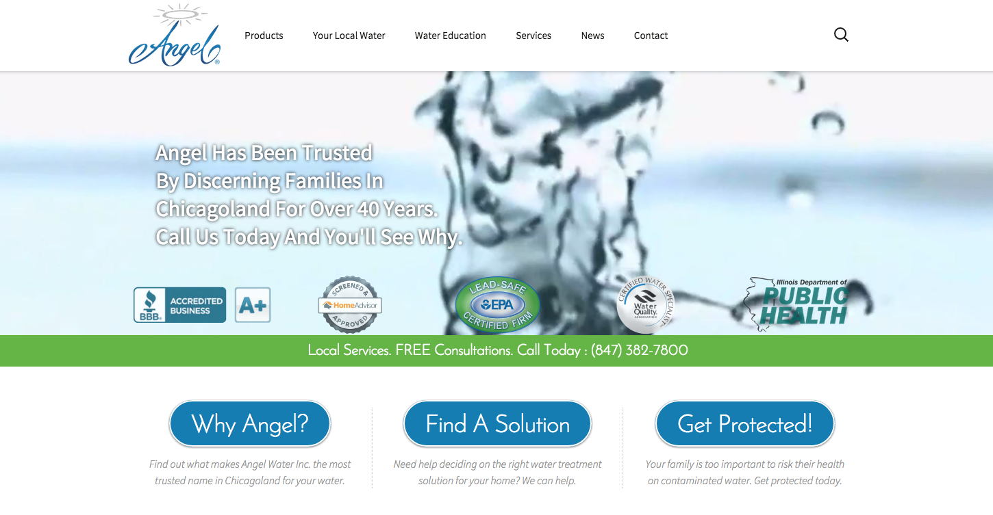 Web Design for Angel Water Inc