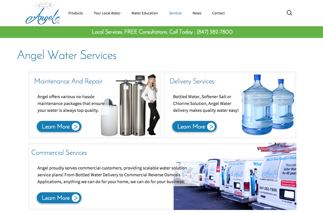 Angel Water Services Page